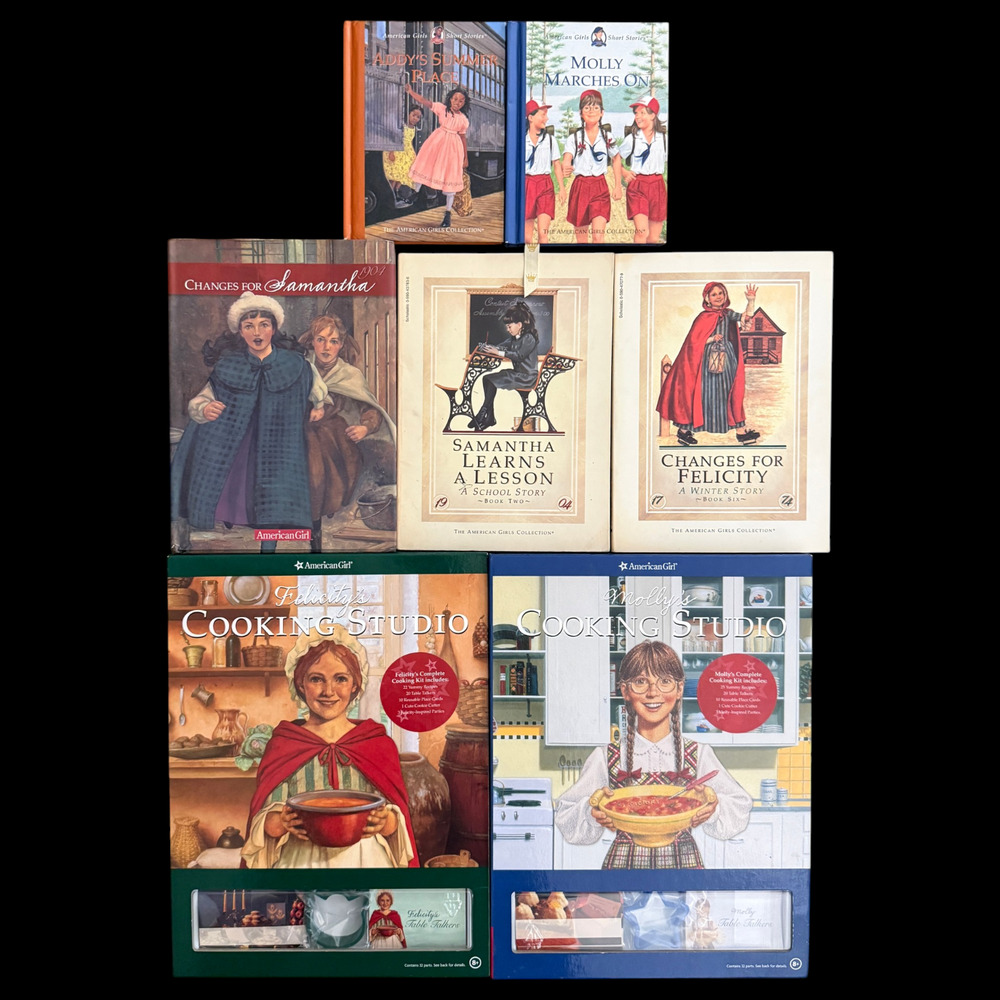 Lot of 7 American Girl Books Samantha Molly Felicity Addy Cooking Studio HC & PB